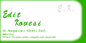 edit kovesi business card